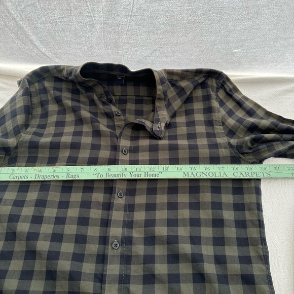 jf j.ferrar Green and Black Casual Button Down Shirt#A - Picture 4 of 6